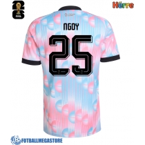 Fotballdrakt Herre Belgia Nathan Ngoy #25 Bortedrakt VM 2026 Kortermet